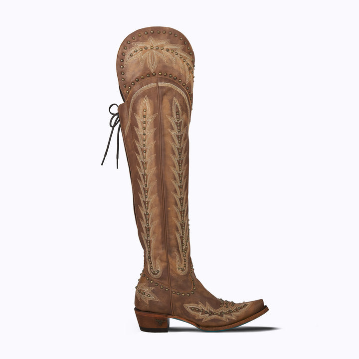 Lexington OTK Stud Ladies Boot Oiled Saddle Western Fashion by Lane