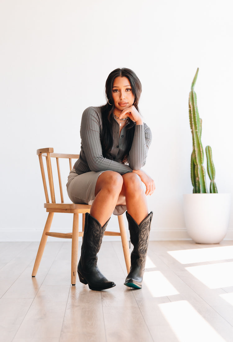 Smokeshow Jet Black Cowgirl Boots