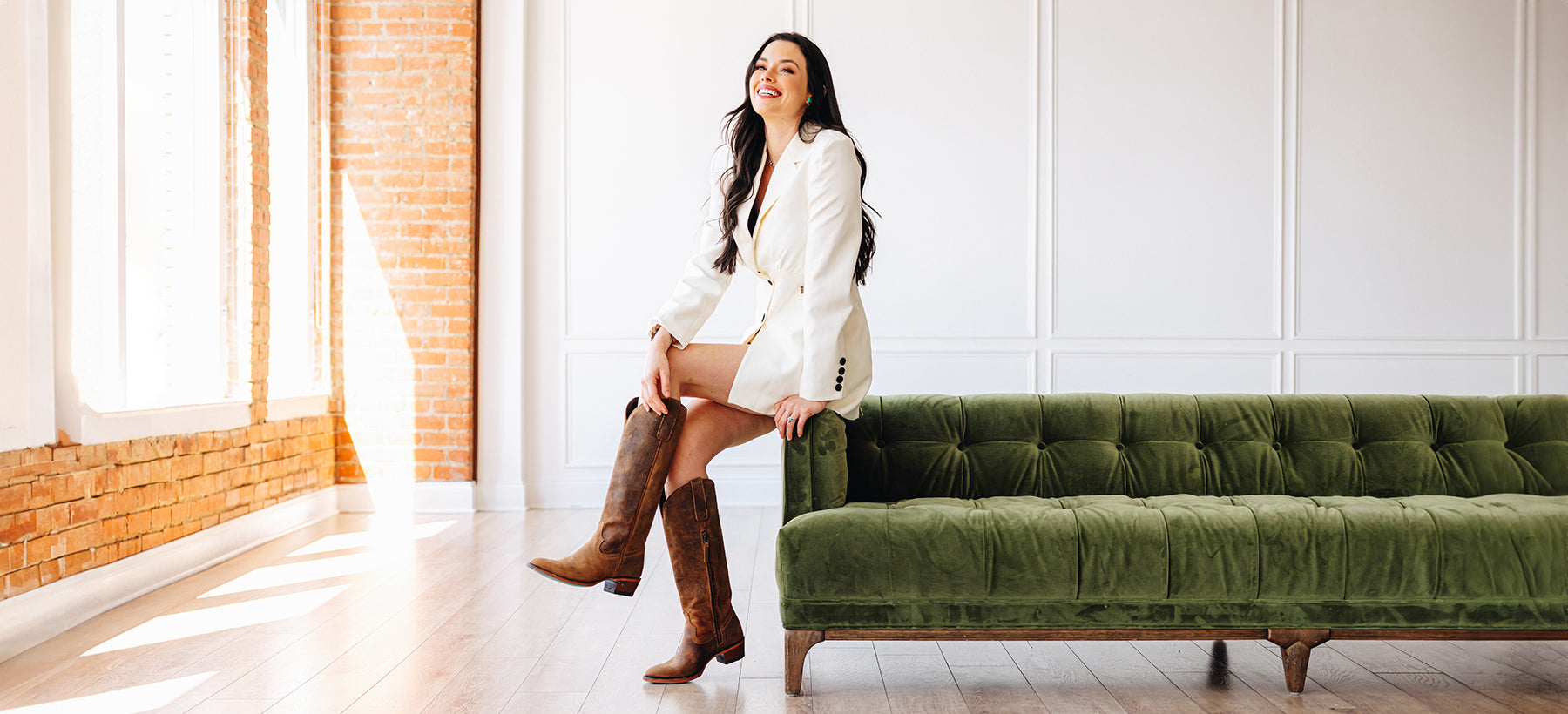 Plain Jane Boots in Brown by Lane Round Toe Cowgirl Boots