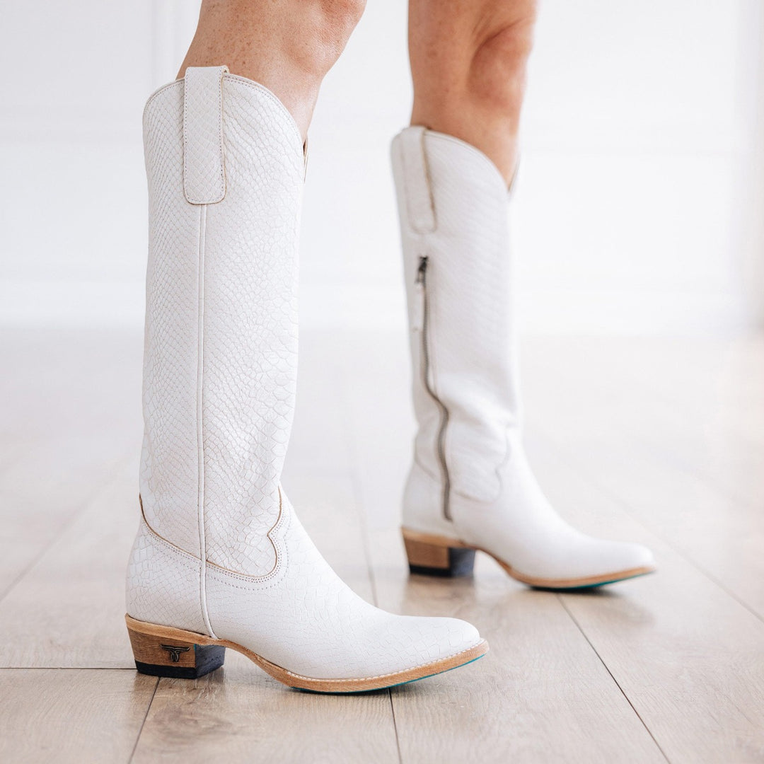 Plain Jane Boot Ladies Boot Ivory Viper Western Fashion by Lane